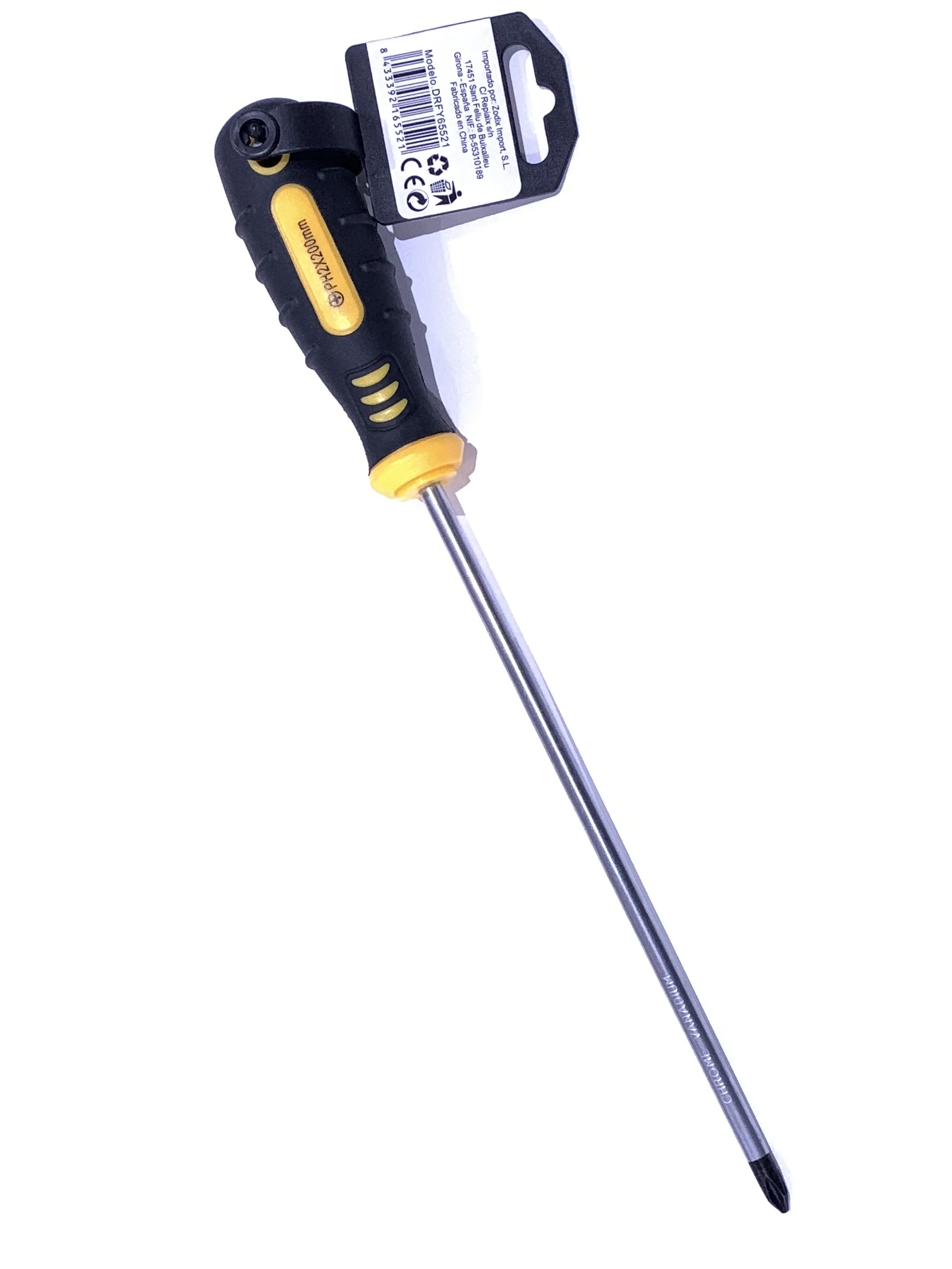 Магнитная отвертка Liyset Отвертка Phillips черного цвета с желтой ручкой | Инструменты