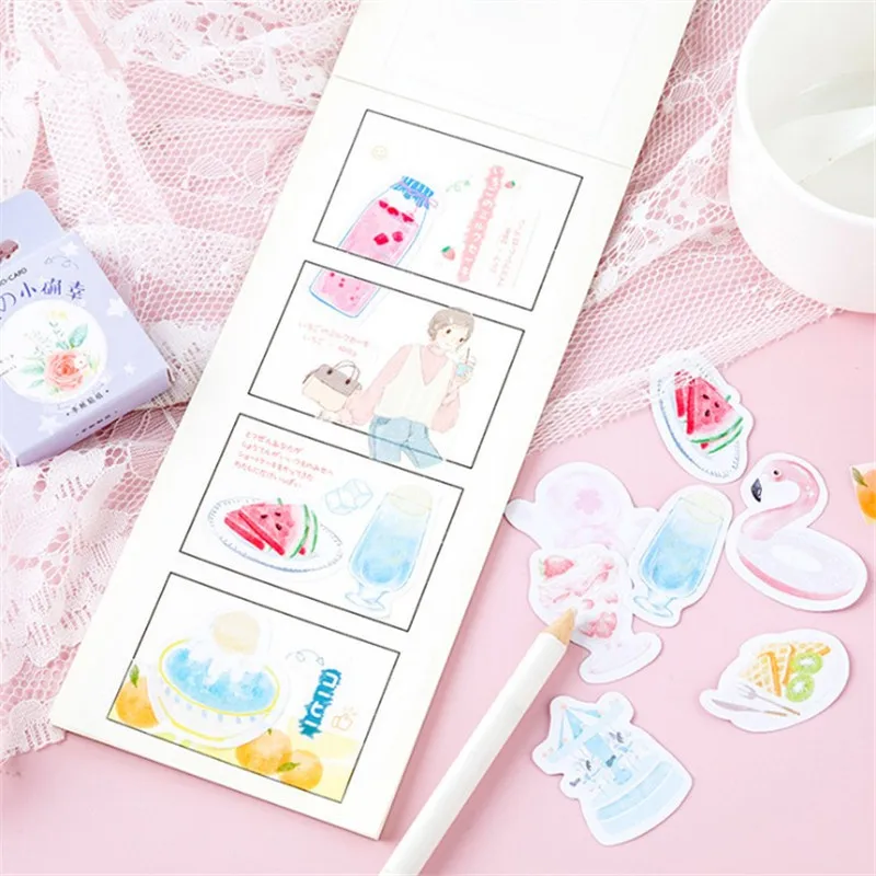 46 шт./пакет Девушка любимый мороженое Kawaii Липкие заметки бумажная наклейка записная книжка коврик офисные школьные принадлежности канцелярские принадлежности