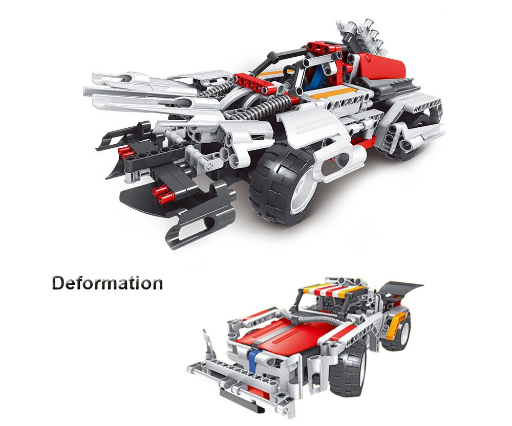 Electric Creative new early education assembly and plug-in 2 in 1 remote control car DIY building block toy for boy gift | Игрушки и