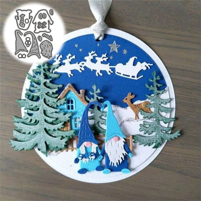 

Metal Cutting Dies Dwarf Gnome Christmas Paper Card Craft Scrapbooking Embossing