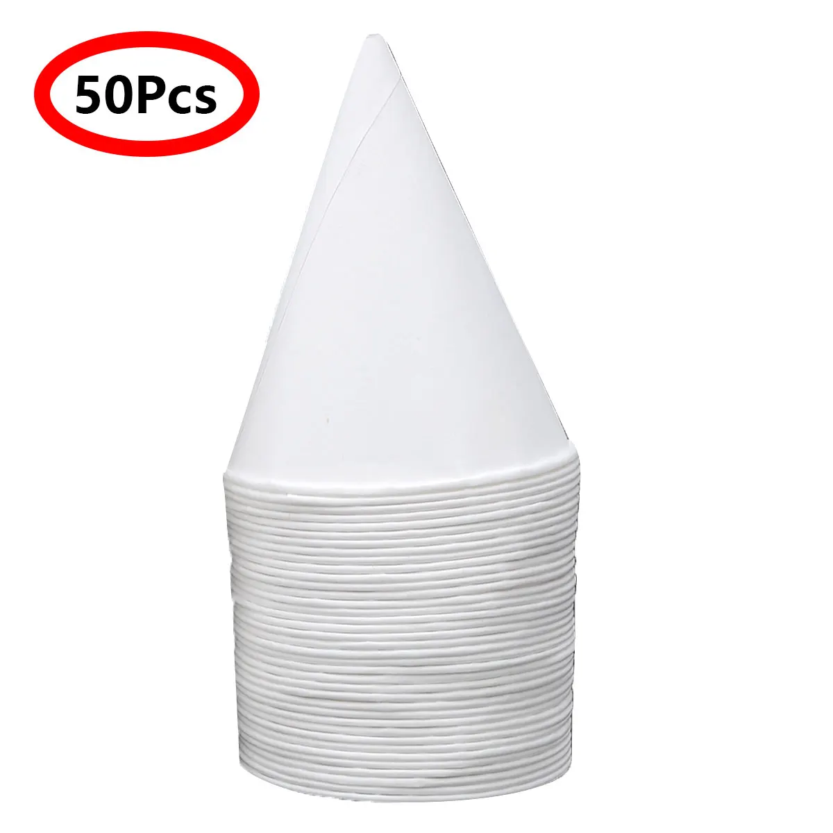 Одноразовые экологически чистые маленькие конические чашки из белой бумаги