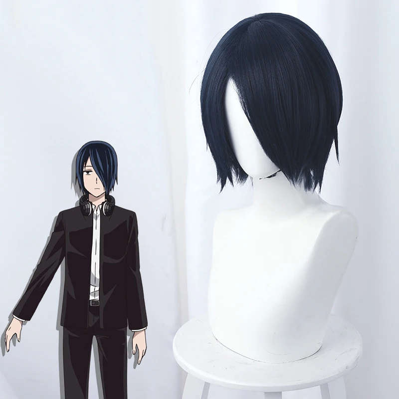 Kaguya-sama: Love is War Yu Ishigami темно-синий короткий парик для косплея термостойкий костюм