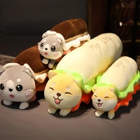 new cute hot dog plush toys cartoon stuffed soft husky shiba inu animal pillow kawaii sofa cushion birthday gift for kids baby