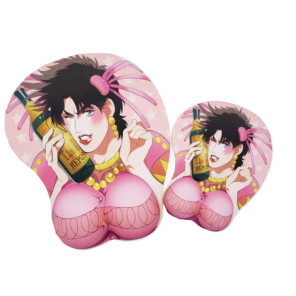 3D коврик для мыши из аниме Джозеф Joestar Мягкая грудь с подставкой под запястье