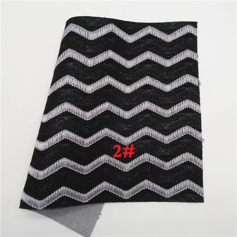 2 Glitterwishcome 21X29 см A4 размер винил для бантов блестящая ткань, флокирование стрелка волна кожа ткань листы для бантов, GM523A - Цвет: 2