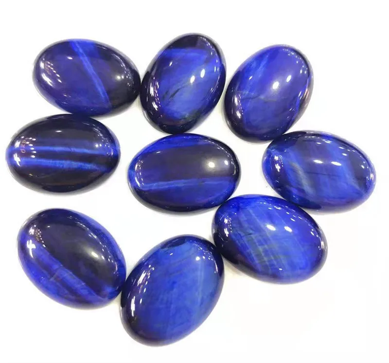 

Натуральный Синий тигровый глаз кабошоны камень 18x25 мм с плоским дном Овальный полудрагоценный камень ювелирные изделия ожерелье аксессуа...