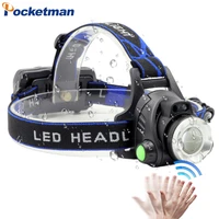 super bright led headlamp t6l2v6 zoomable head lamp flashlight torch headlight lanterna with led body motion sensor for camp