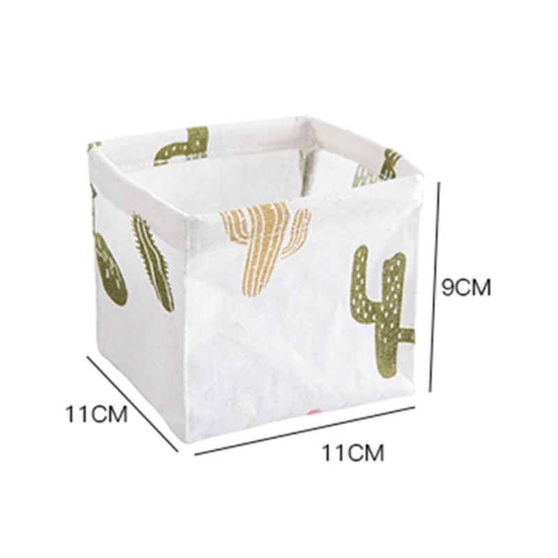 

Cotton Linen Waterproof Storage Box Stationery Cosmetics Sundries Sorting For Office Home Desk Storage Accessories Organizer Box