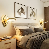 fss modern wall lamp simple and creative 360 rotating adjustable bedside bedroom living room nordic tv wall background lamp