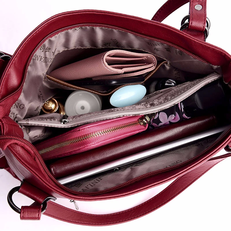 Роскошные женские сумки дизайнерские 2019 женская мягкая кожаная сумка на плечо