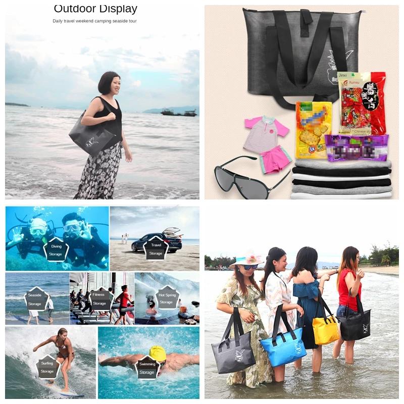 

Men Women Wear-Resistant Wet Dry Separation Swimming Bag Portable Seaside Beach Bag River Trekking Travel Bag Waterproof