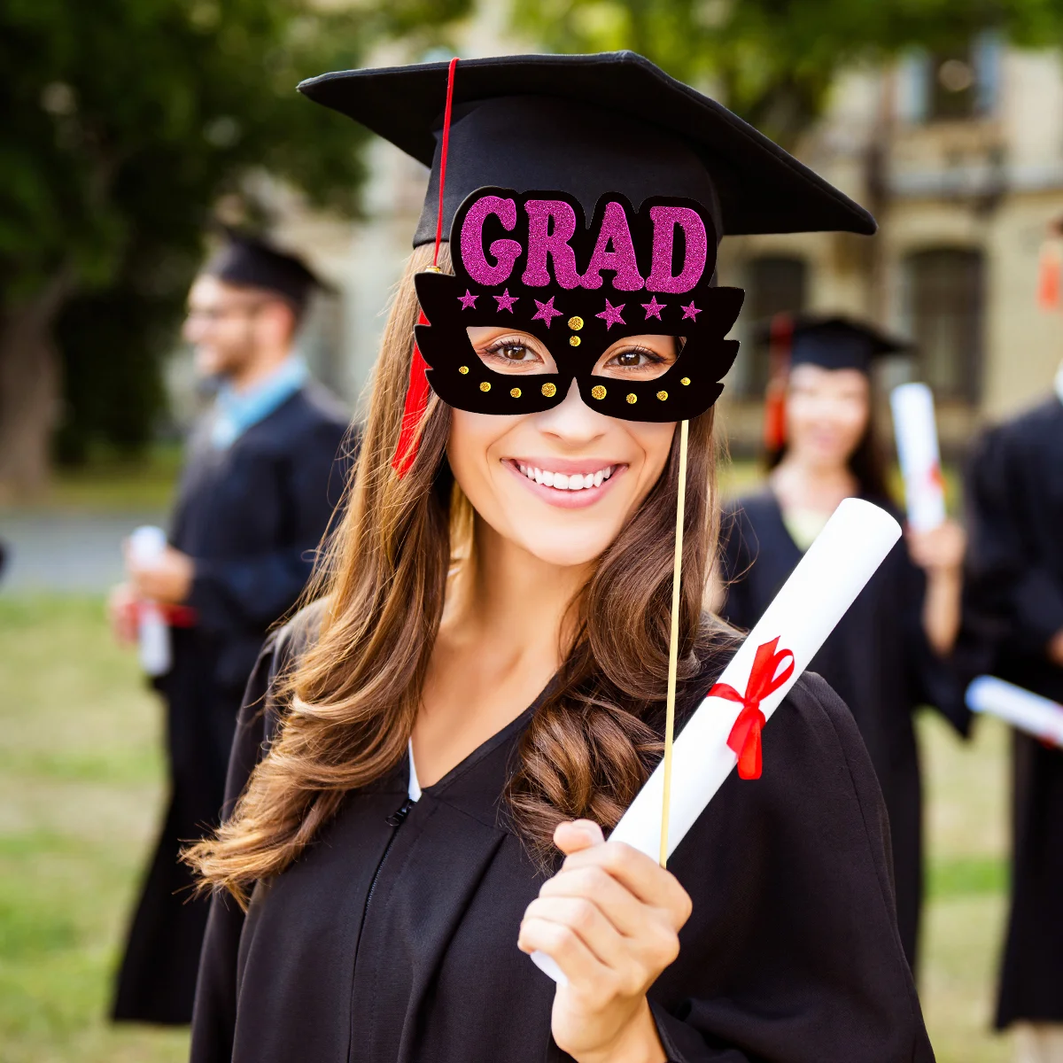 PRETYZOOM 21 шт. 2020 выпускная Вечеринка фото стенд реквизит комплект блеск для