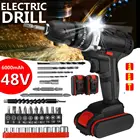Электродрель и отвертка BLMIATKO 48 в 3 в 1, 2 скорости, 25 + 3 турских инструмента, Аккумулятор 6000 мАч, аксессуары для дрели