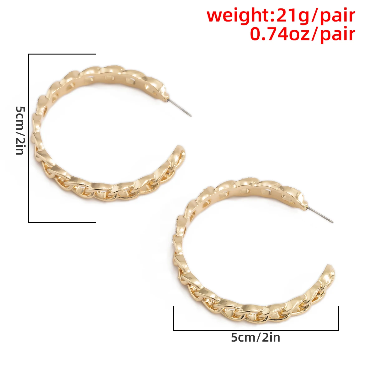 

Lacteo Bohemian Colorful Rhinestone Cuff Earrings For Women Steampunk Hip Hop Gold Color Metal Chain Jewelry Charm Earrings