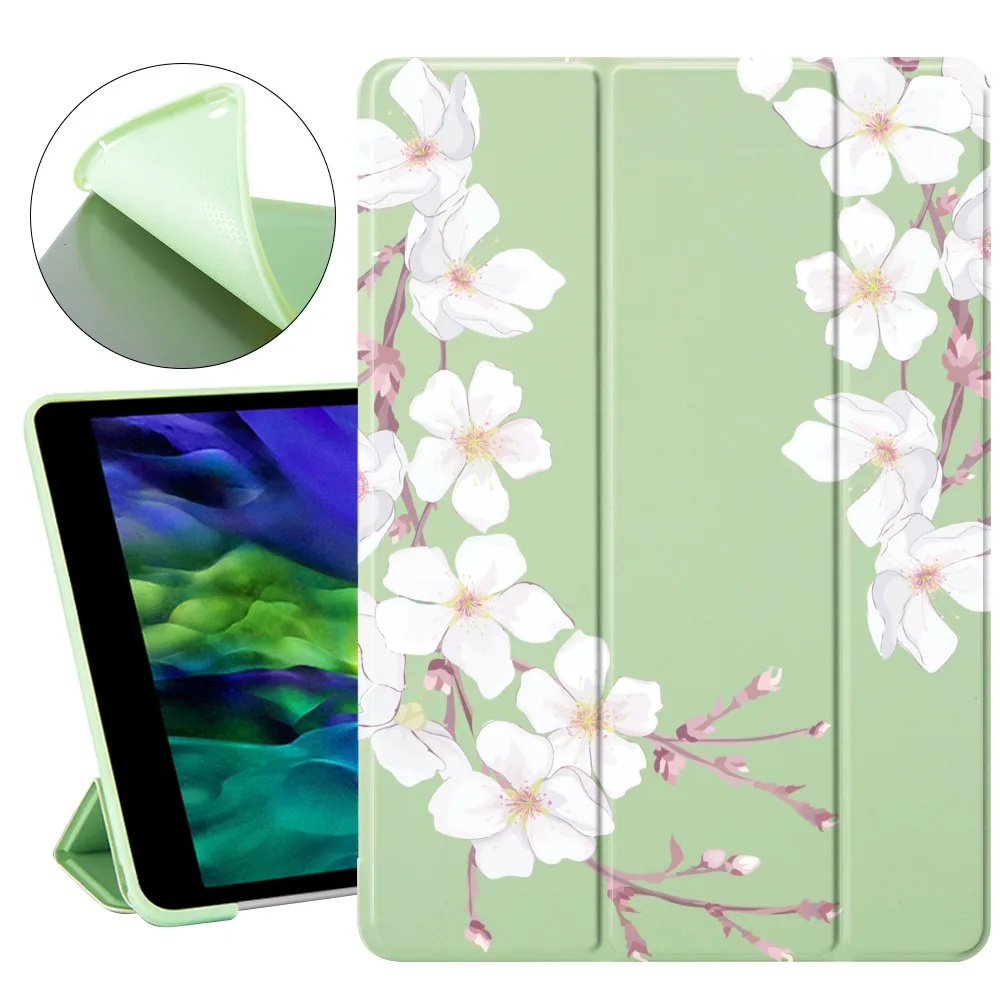 

Cute Flowers For ipad 7th 8th generation case Auto Wake UP For iPad Pro 11 2020 Case For ipad mini 2 3 4 5 For ipad Air 2 Air 4