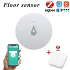 Датчик утечки воды ZigBee TUYA, сенсор для обнаружения протечек, с управлением через приложение
