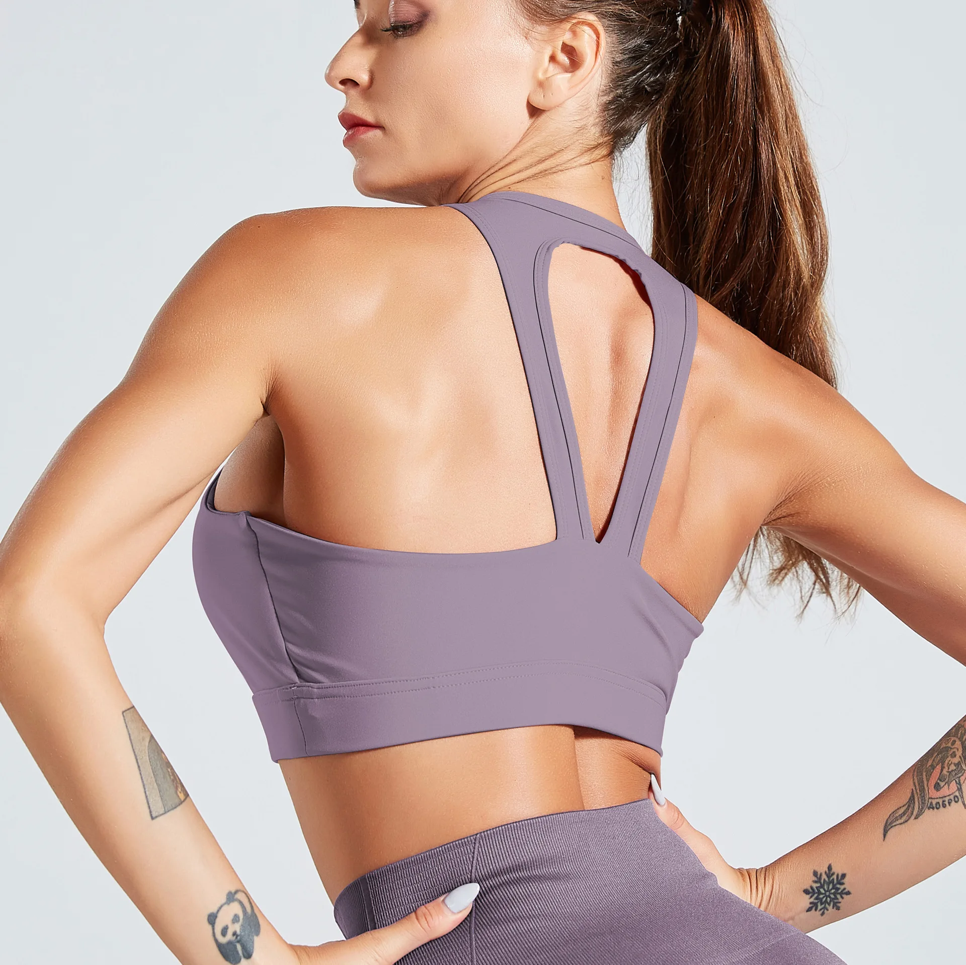 Для женщин с низким вырезом на спине Фитнес бюстгальтеры твердым верхом Академия