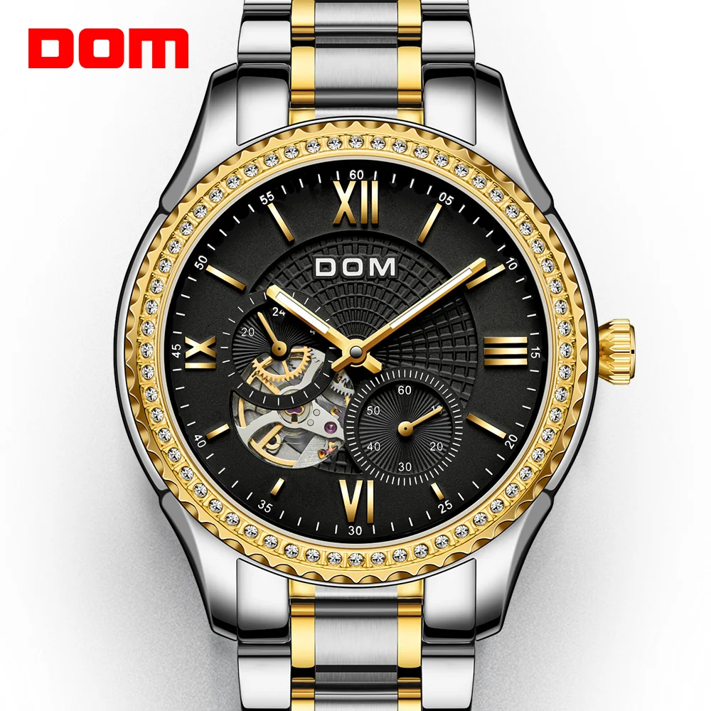 Часы DOM Мужские механические водонепроницаемые спортивные светящиеся в деловом