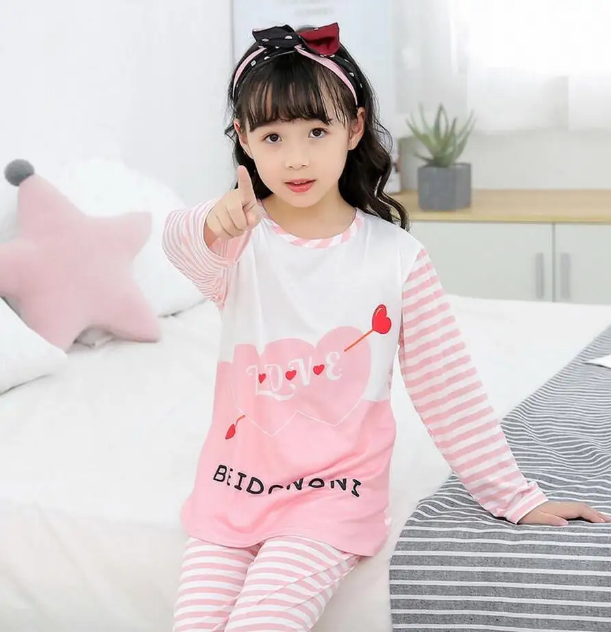 Осенне зимняя одежда для маленьких девочек пижамные комплекты пижамы мальчиков