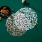 Коврик для стола, полый коврик из ПВХ, теплоизоляционный коврик, декоративные инструменты для дома, магазинов, золотыесеребряныерозовые золотые изоляционные прокладки