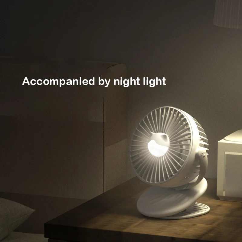 Портативный охлаждающий вентилятор милый Настольный для кошек перезаряжаемый