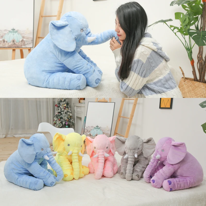 

60cm Appease Elephant Pillow Giant Elephant Toys Soft Animals Plush Toys Baby Playmate Plush Doll Infant Toys for Children Baby