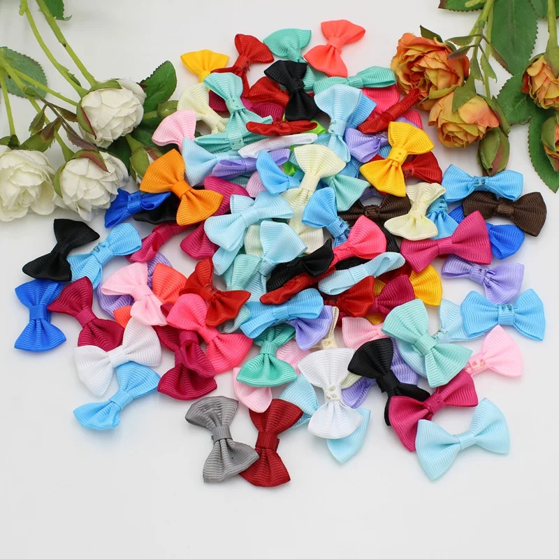 

50 шт. ленточный галстук-бабочка аксессуары для волос для маленьких девочек модные галстуки-бабочки для рукоделия аксессуары «сделай сам» т...