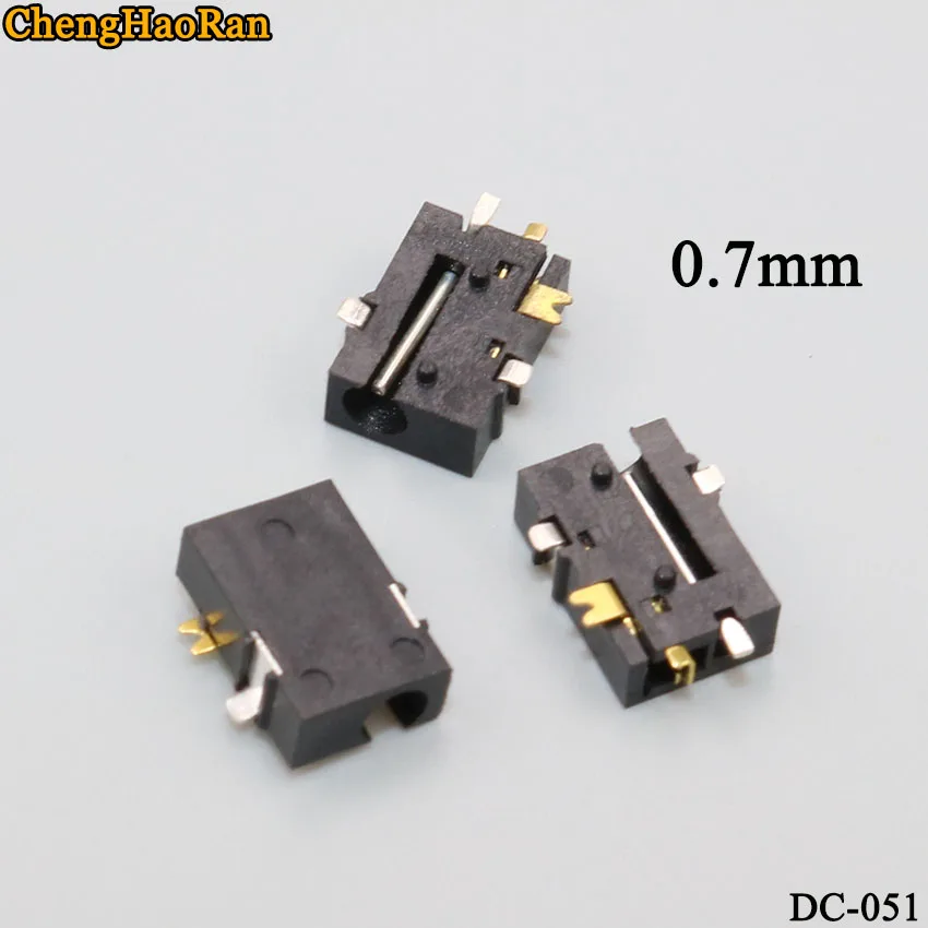 

ChengHaoRan 2pcs/lot fixed foot 2 0.7 pin 5 foot high temperature resistant high quality DC power socket female 0.7mm