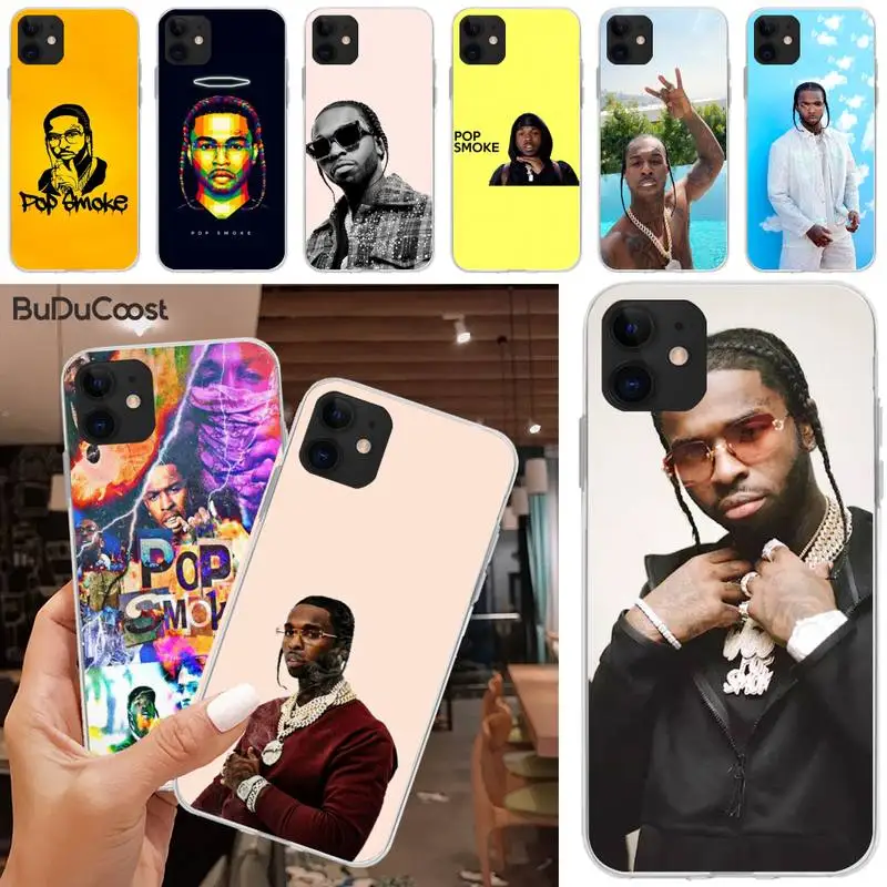 

Rapper Pop Smoke Customer Phone Case For iphone 5C 5 6 6s plus 7 8 SE 7 8 plus X XR XS MAX 11 Pro Max
