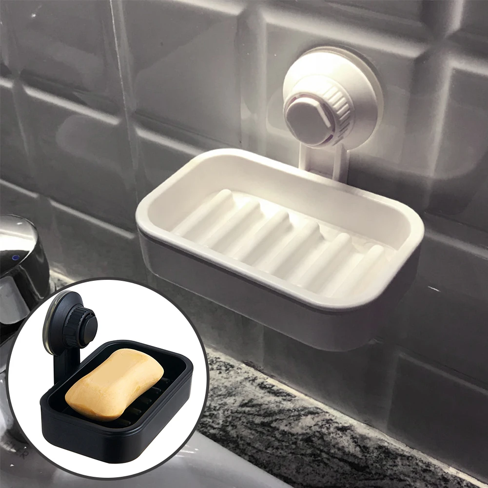 

Bathroom Supplies Detachable ABS Suction Cup Wall Mount Drain Rack Holder Space Saving Groove