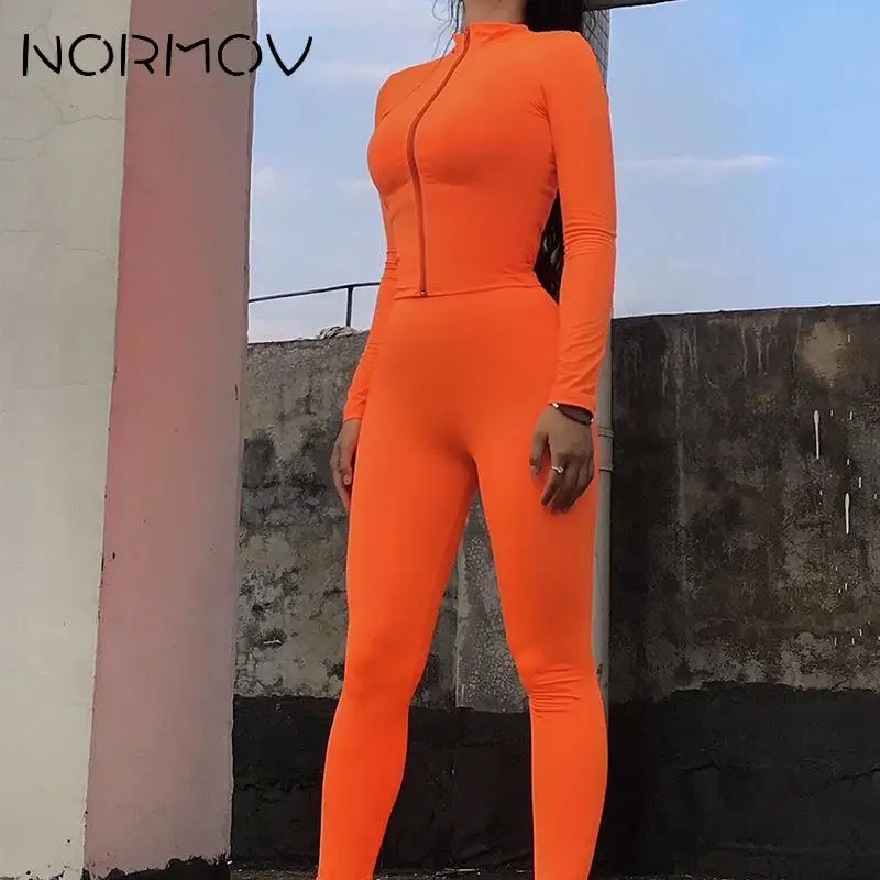 NORMOV Fluorescent Yoga Set Vest Sport Suit Women Fitness Suit Gym Clothing Tracksuit Women Running Fluorescent Sports fitness