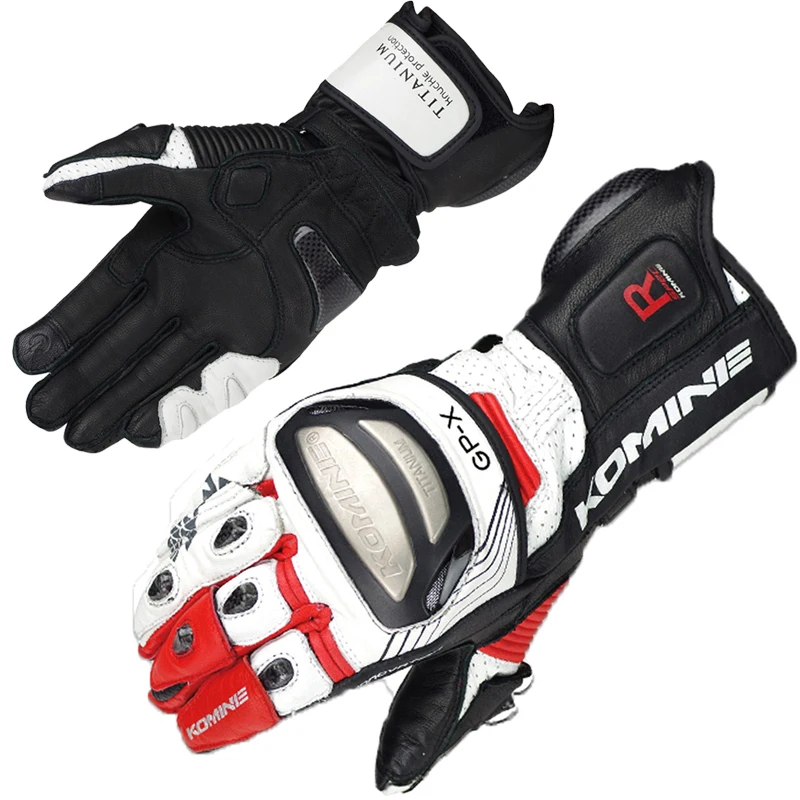 Новые мужские кожаные мотоциклетные перчатки без Перчатки кожа titanium сплав