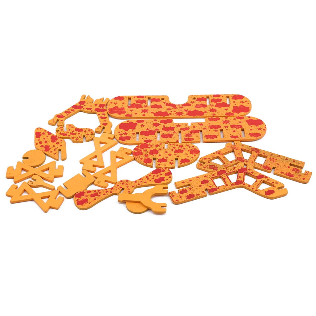 

Children Toys Wooden 3D Aircraft Assembly Map Kids Early Educational Spell Insert Toy Assembly Aircraft Three-dimensional Puzzle