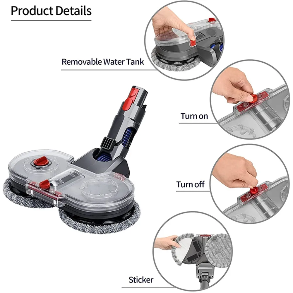 

Набор насадок для пылесоса Dyson V7-V15 (1 головка + 6 серых тряпок + 1 резервуар для воды) в белой коробке Amazon Fine Shop
