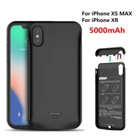 5000mah battery case for iphonex xs xr xs max external rechargeable black power bank case backup cover power bank battery case
