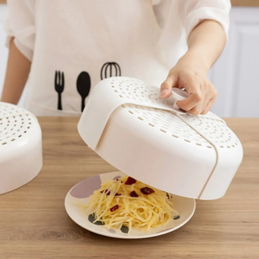 

Складная крышка для пищевых продуктов, пластиковые воздухопроницаемые крышки для обеденного стола против комаров, пылезащитный чехол для ...