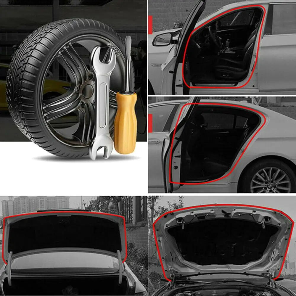 

5M B-Shape Car Door Hood Trunk Trim Edge Moulding Rubber Weatherstrip Seal Strip Car Door Seal Sealing Rubber
