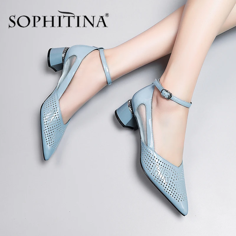 SOPHITINA/Новинка Элегантные женские туфли лодочки Модные удобные на квадратном