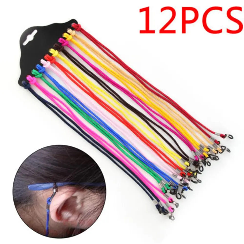 12 шт. модные регулируемые солнцезащитные очки шейный ремешок Ремешок для очков