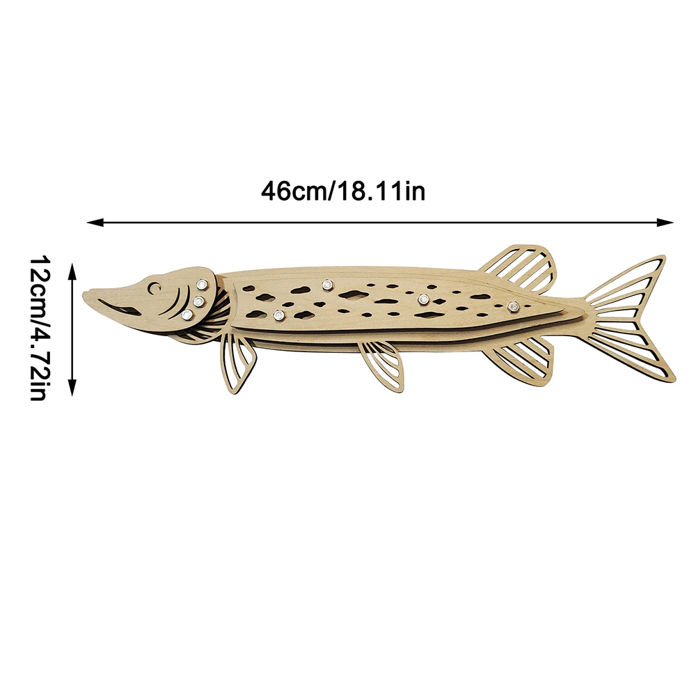 

Basswood Wall Sculptures Fish Wall Decor Hand Carved Hanging Wooden Fish Wall Sculptures Antique Style Fish Ornament for Home