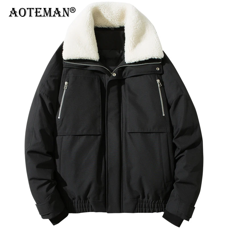 

Мужские зимние куртки куртка-бомбер куртки для мужчин, есть плюс размеры ветровка комбинезоны для девочек Твердые теплые парки плотная оде...