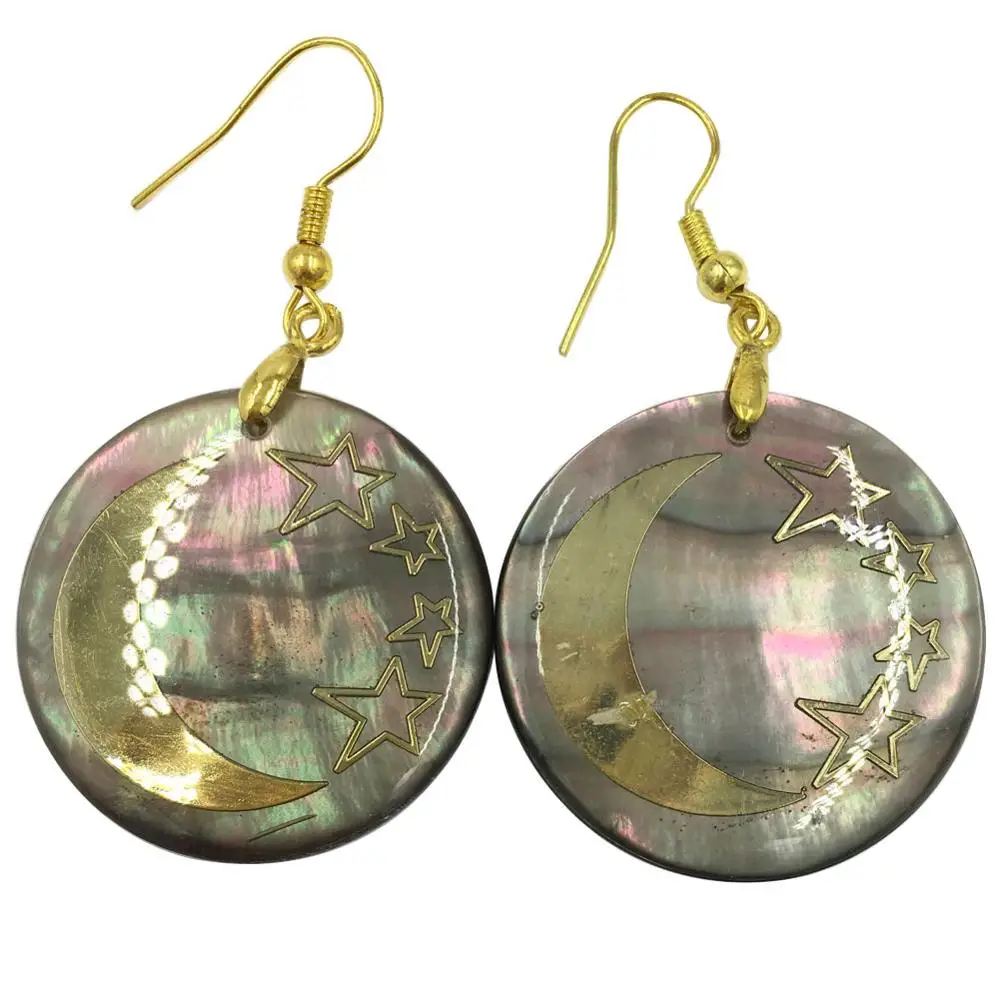 Бесплатная доставка модные ювелирные изделия перламутровая раковина луна