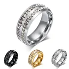 LETAPI 2021 Новое модное серебряное кольцо из нержавеющей стали для мужчин в стиле панк, винтажные кубические циркониевые Свадебные украшения оптом