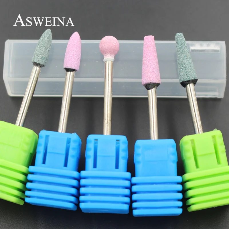 Керамический камень ASWEINA 5 шт. сверло для ногтей 3/32 дюйма роторное удаления