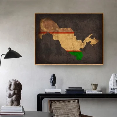 Карта флага страны плакат Фотокарта холст печать домашний декор настенный Декор