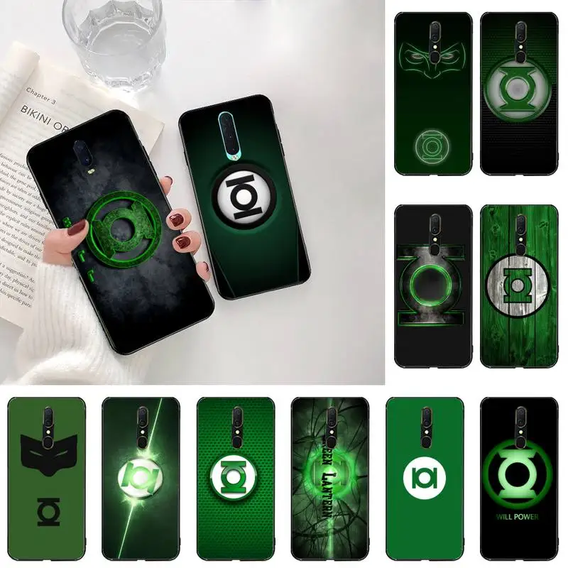 CUTEWANAN комикс Зеленый Фонарь логотип мягкая силиконовая черная лампа для Oppo A5 A9 2020