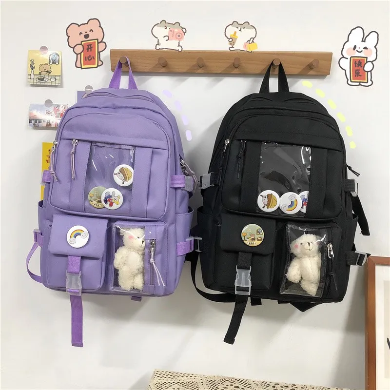 

Kawaii Women Backpack Cute Middle School High School Bags For Teens Girls Student Bookbag School Backpack