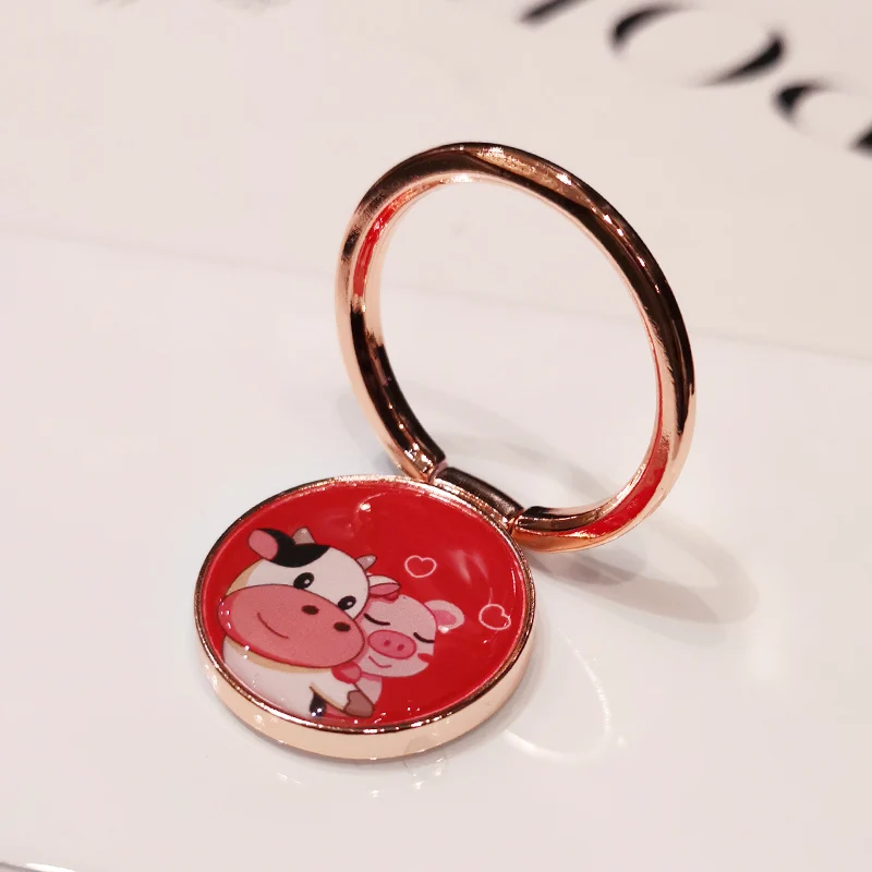 

Cow Electroplate Fold Finger Grip Ring Mobile Phone Holder 360 Rotation for iphone samsung xiaomi redmi Holder Stand Bracket