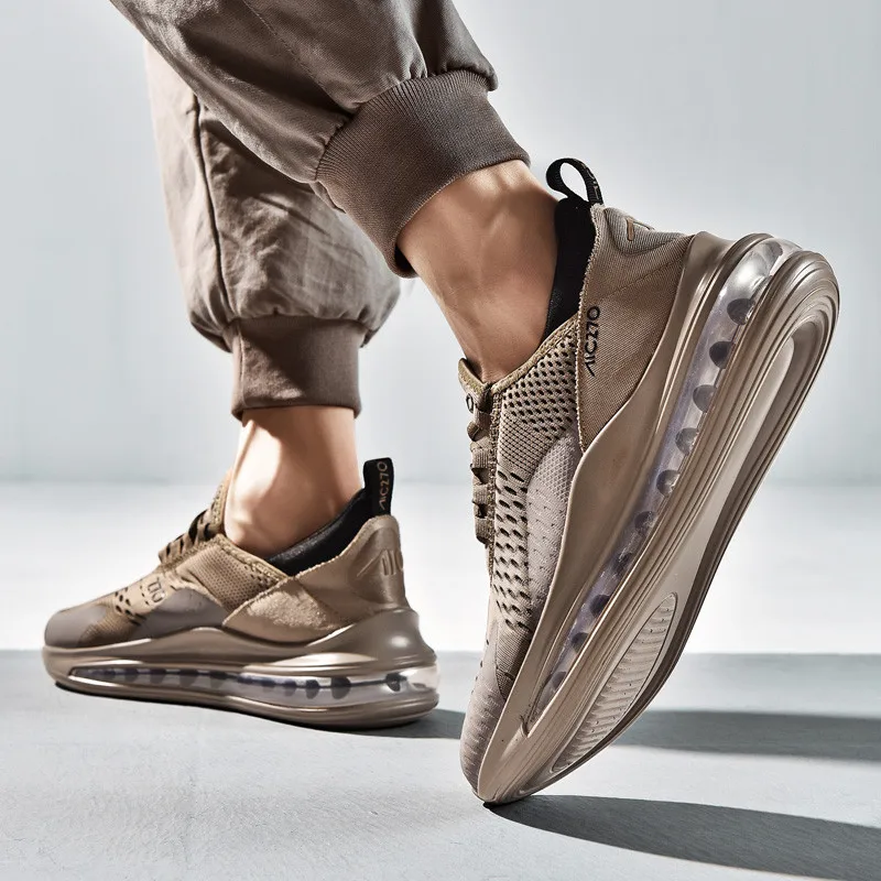 Новые мужские кроссовки размера плюс с воздушной подушкой летние дышащей сеткой