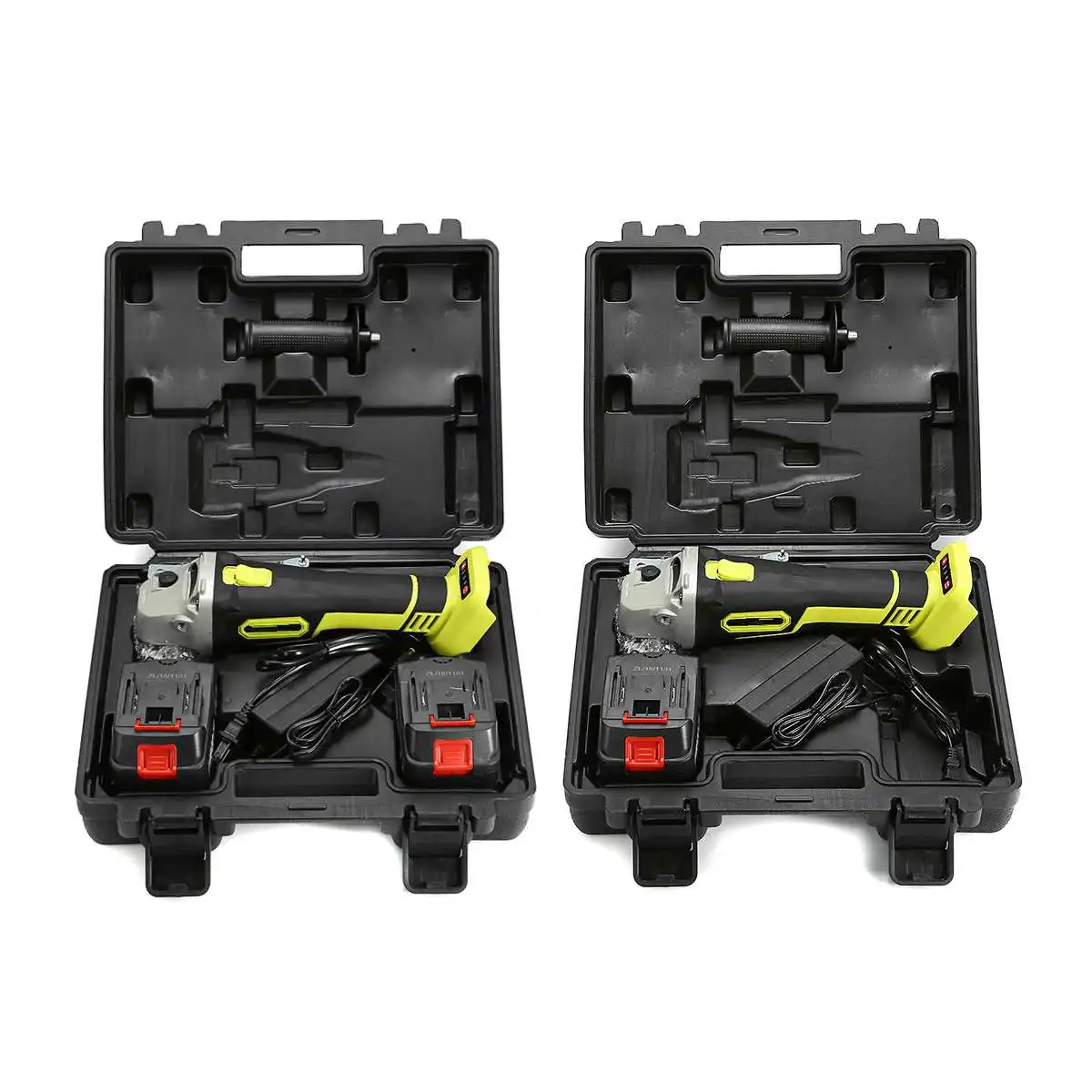 

128V 1200W 100mm Brushless Cordless Impact Angle Grinder with 2 battery 19800mAh DIY Power Tool Cutting Machine Polisher